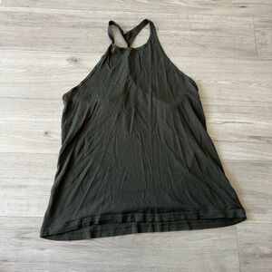 Lululemon Dark Olive Pima Cotton Tank Sz small 4/6